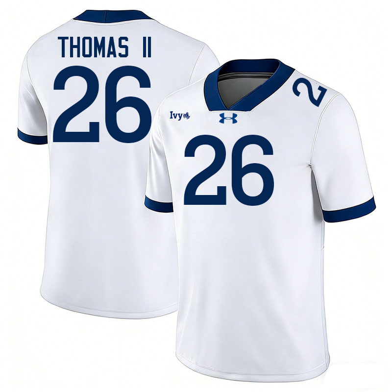 Yale Bulldogs #26 Rodney Thomas II College Football Jerseys,Uniforms Stitched-White